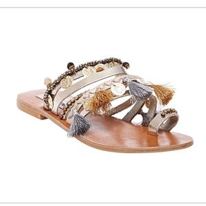 Steve Madden Rippel Slide Metallic Sandal